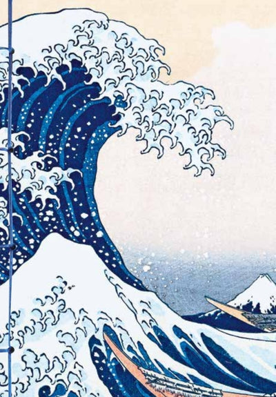 Carnet Hazan gaufré Grande vague de Kanagawa 12 x 17 cm (papeterie)