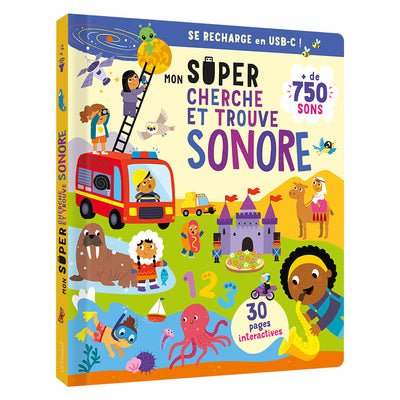 Mon super cherche et trouve sonore + de 750 sons - Se recharge en USB.C !