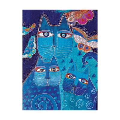 Puzzle Paperblanks Chats Bleus et Papillons 500 pièces